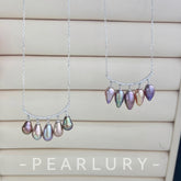 Chili Smiling Balance Diamonds Strong Metallic Pearl Necklace S925