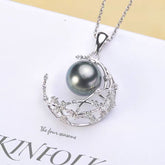 S925 silver pendant empty holder suitable for 8-10mm round pearls