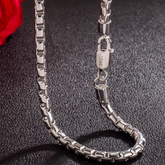 S925 Sterling Silver Box Necklace
