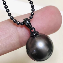 S925 sterling silver round bead necklace(without pearl)