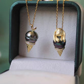 Naturally Grown Seawater Thread Tahitian Pearl Pendant Ice Cream Rabbit Pendant(without chain)