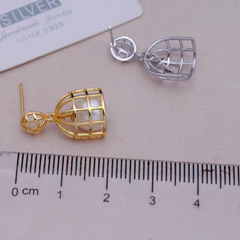 S925 Silver Pearl Earnail Earring Cage(without pearl)