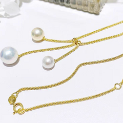 S925 Silver Multiple Pearl Pendant Necklace Accessories(without pearl)