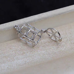 S925 Silver Pagoda Bird Cage Suitable for 7-8.5mm Non Perforated Pearl Pendant