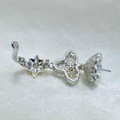 S925 sterling silver pendant universal buckle empty holder