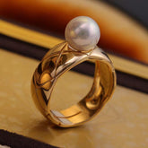 S925 pure silver luxury geometric diamond patterned ring with adjustable empty holder(without pearl)