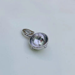 S925 silver universal buckle half wrapped pearl pendant accessory(without pearl)