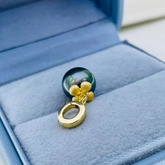 Domestic precision pure silver S925 persimmon pendant universal buckle empty support accessories with 9-15mm pearl accessories(without pearl)