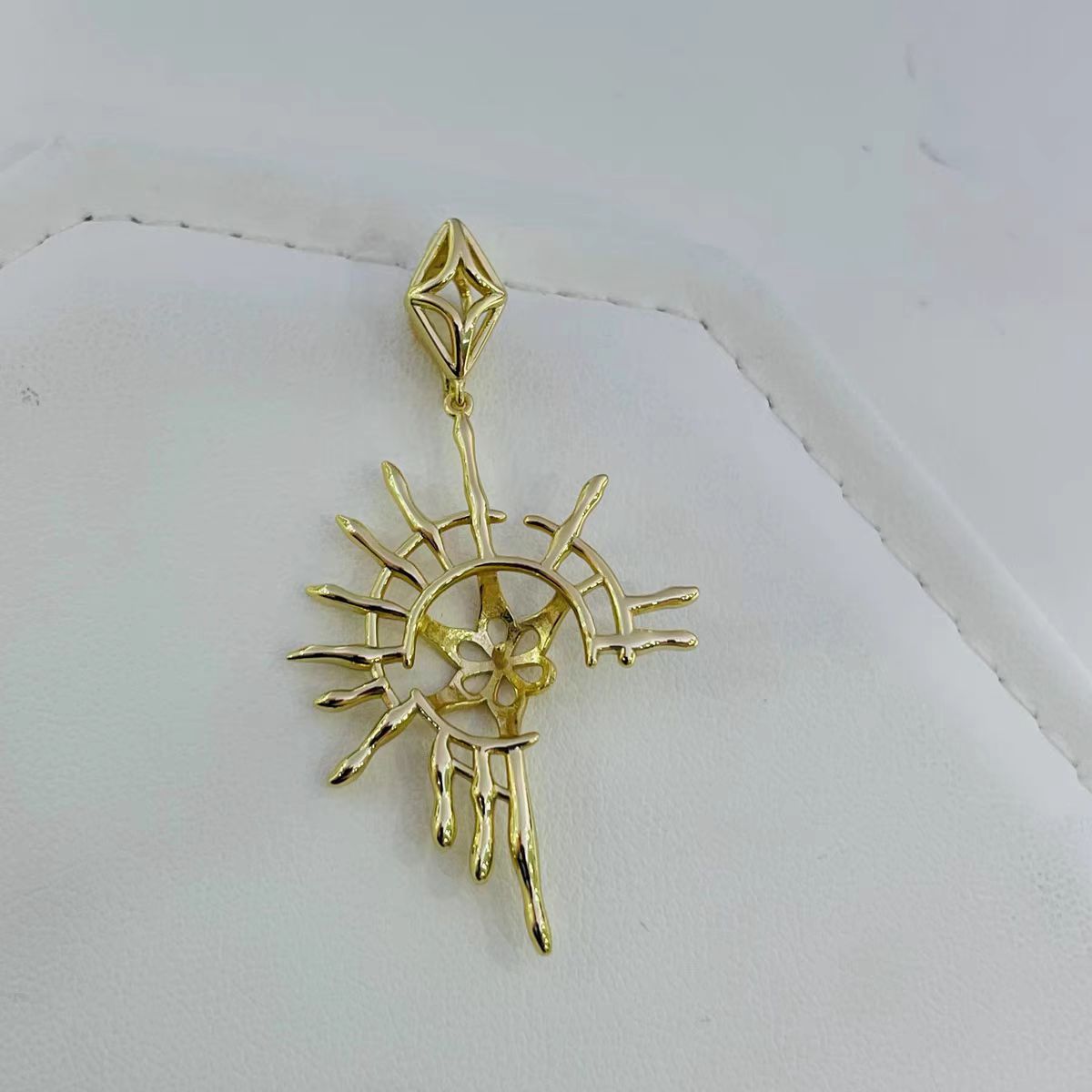 [A6]Spider Web Design S925 Sterling Silver Cage Accessory  (Without Pearl) Applicable Pearl Size:11-12mm