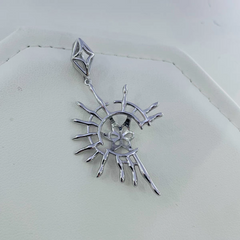 [A6]Spider Web Design S925 Sterling Silver Cage Accessory  (Without Pearl) Applicable Pearl Size:11-12mm