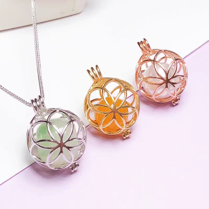 [A12] S925 Silver Suitable for pearls up to 16mm Cage DIY Accessories(Without Pearl)