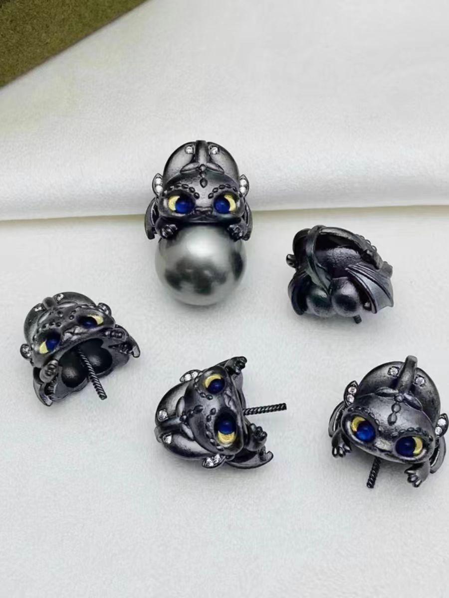 S925 sterling silver pendant empty holder suitable for 12-14mm pearls（without pearl）