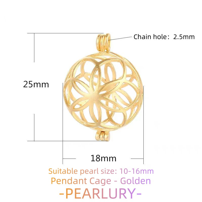 S925 silver pearl cage, mesh bag, sachet and other pendant DIY accessories to choose from