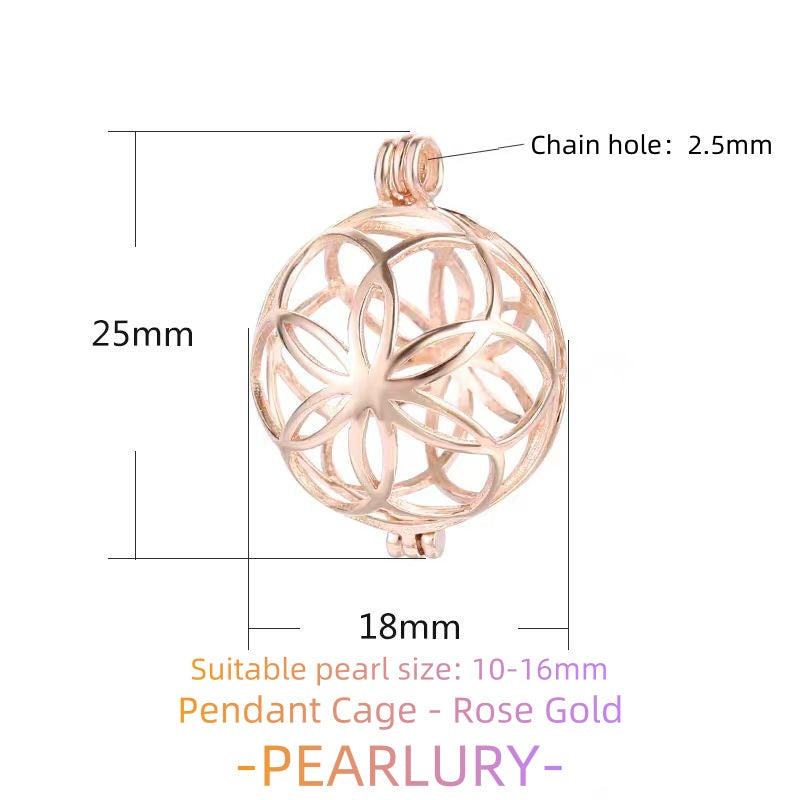 S925 silver pearl cage, mesh bag, sachet and other pendant DIY accessories to choose from