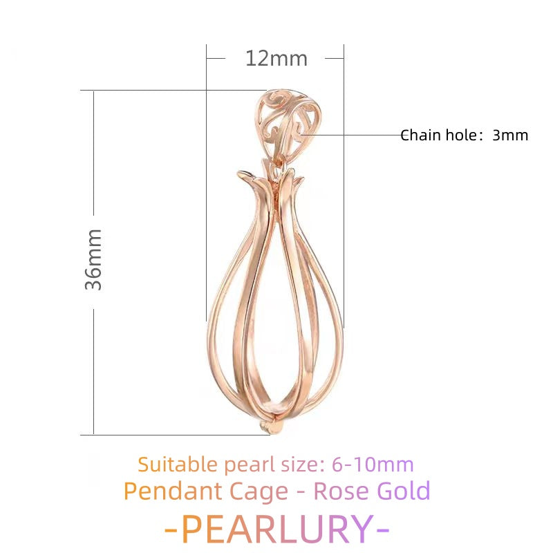 S925 silver pearl cage, mesh bag, sachet and other pendant DIY accessories to choose from