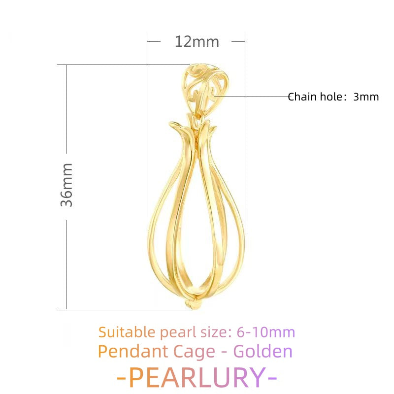S925 silver pearl cage, mesh bag, sachet and other pendant DIY accessories to choose from