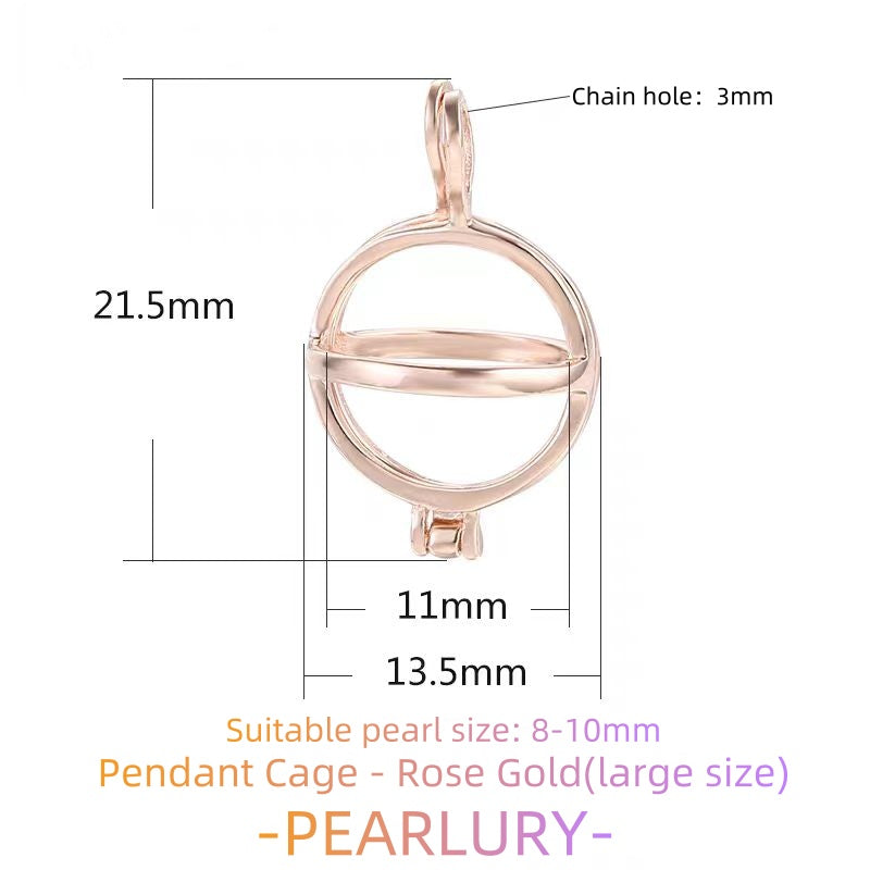 S925 silver pearl cage, mesh bag, sachet and other pendant DIY accessories to choose from