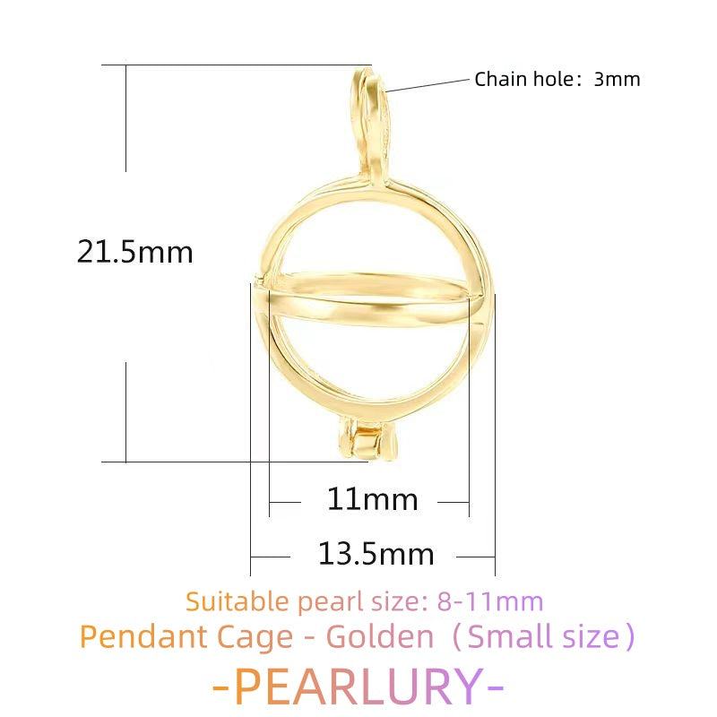 S925 silver pearl cage, mesh bag, sachet and other pendant DIY accessories to choose from