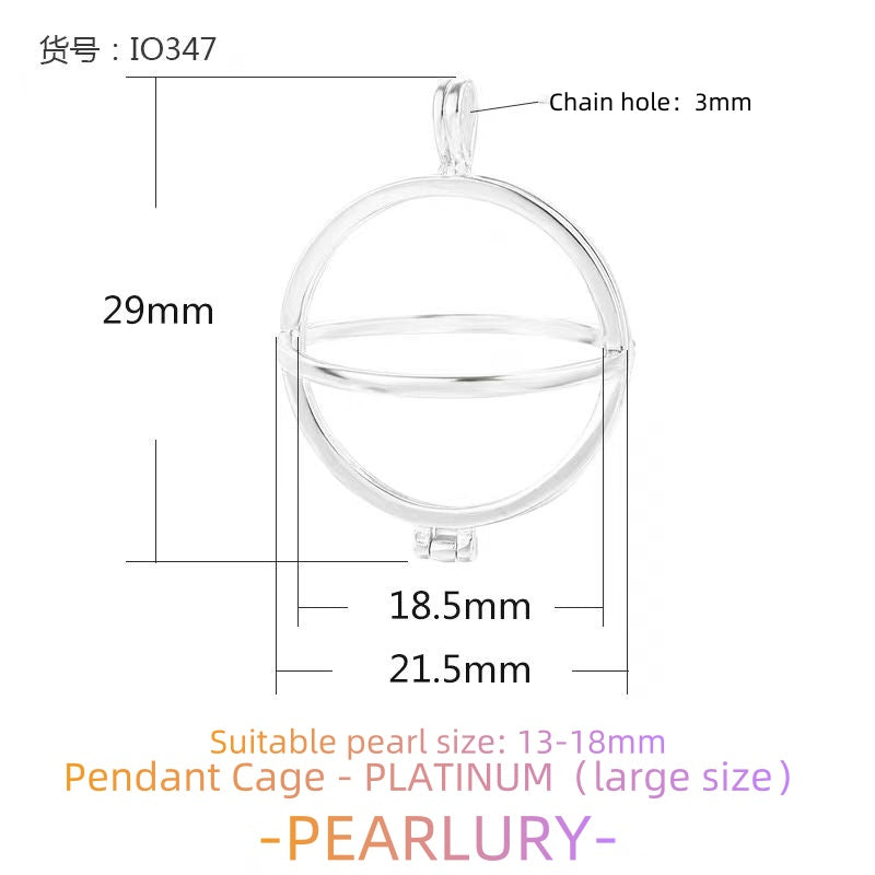 S925 silver pearl cage, mesh bag, sachet and other pendant DIY accessories to choose from