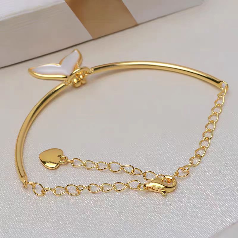 S925 Silver Fish Tail Shell Bracelet Bracelet Suitable for Pearl Sizes 5-8mm（without pearl）