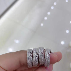 S925 sterling silver pearl wing hollow ring with retro and fashionable ring opening（without pearl）
