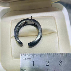 S925 sterling silver ring empty holder DIY accessory（without pearl）
