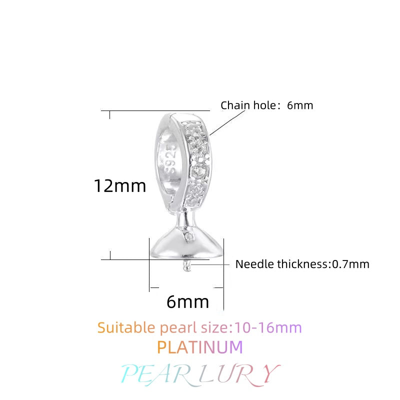 S925 sterling silver pearl necklace universal buckle DIY accessories（without pearl）