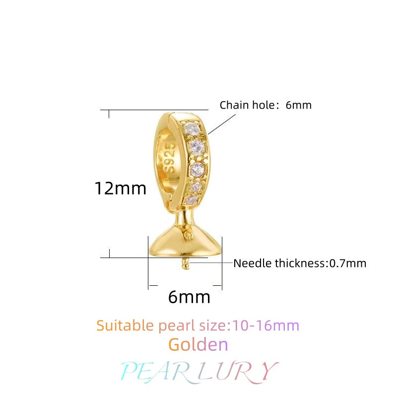S925 sterling silver pearl necklace universal buckle DIY accessories（without pearl）