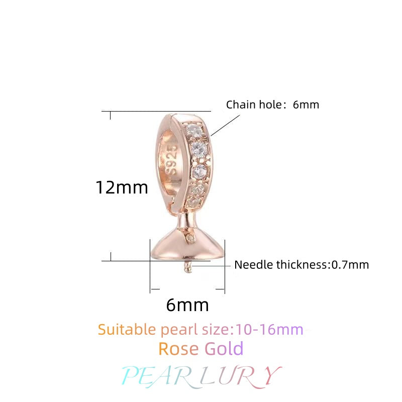 S925 sterling silver pearl necklace universal buckle DIY accessories（without pearl）