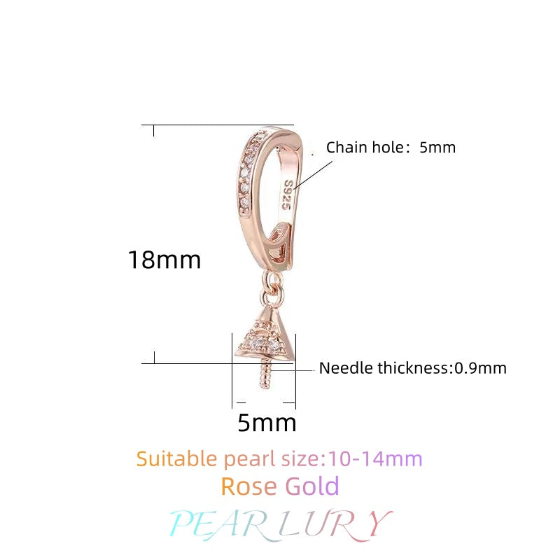 S925 sterling silver pearl necklace universal buckle DIY accessories（without pearl）