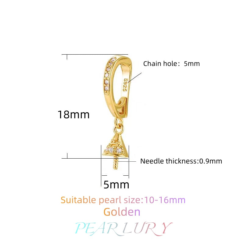 S925 sterling silver pearl necklace universal buckle DIY accessories（without pearl）