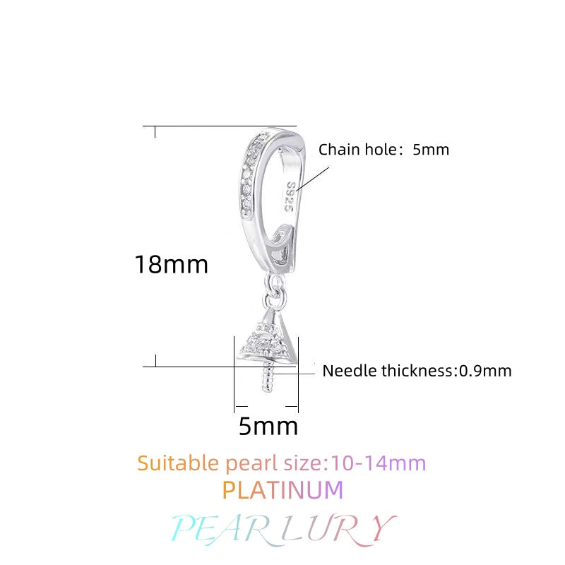 S925 sterling silver pearl necklace universal buckle DIY accessories（without pearl）