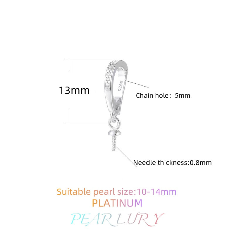 S925 sterling silver pearl necklace universal buckle DIY accessories（without pearl）