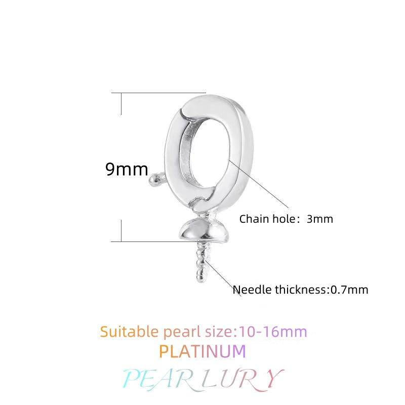 S925 sterling silver pearl necklace universal buckle DIY accessories（without pearl）