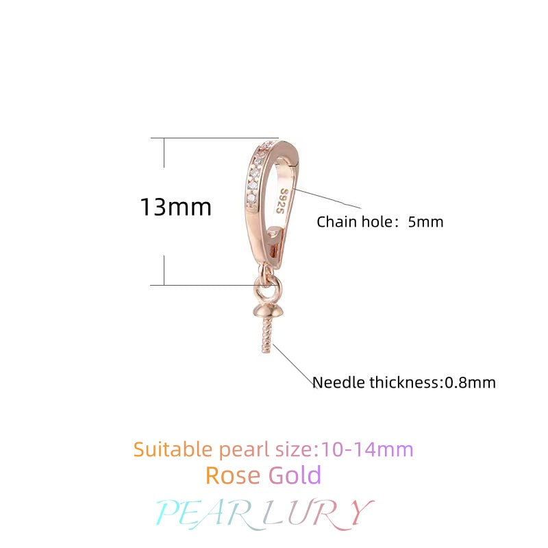 S925 sterling silver pearl necklace universal buckle DIY accessories（without pearl）