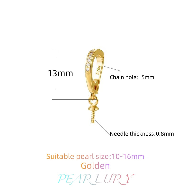 S925 sterling silver pearl necklace universal buckle DIY accessories（without pearl）
