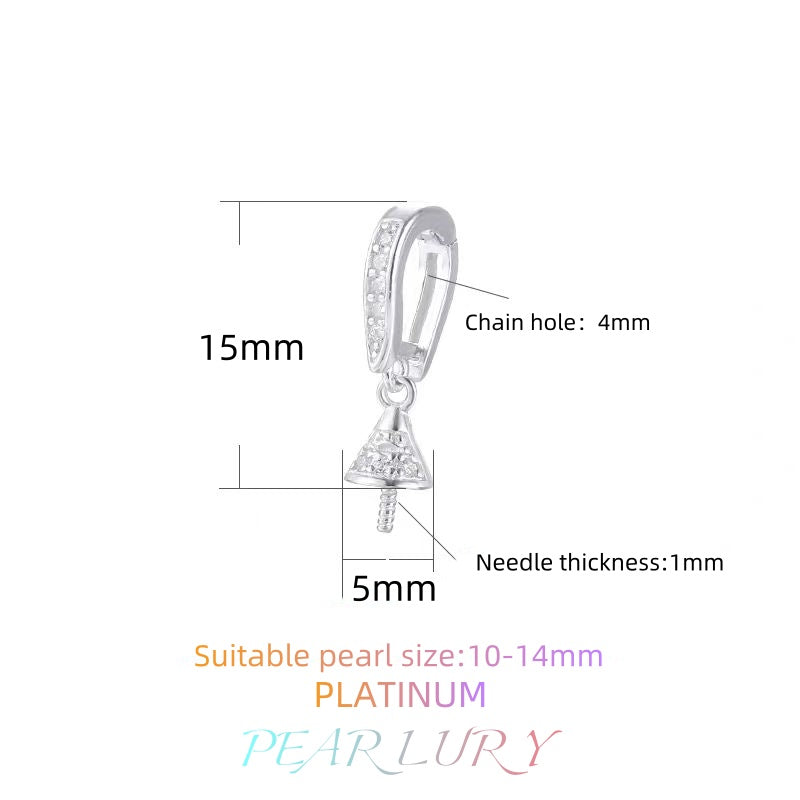 S925 sterling silver pearl necklace universal buckle DIY accessories（without pearl）
