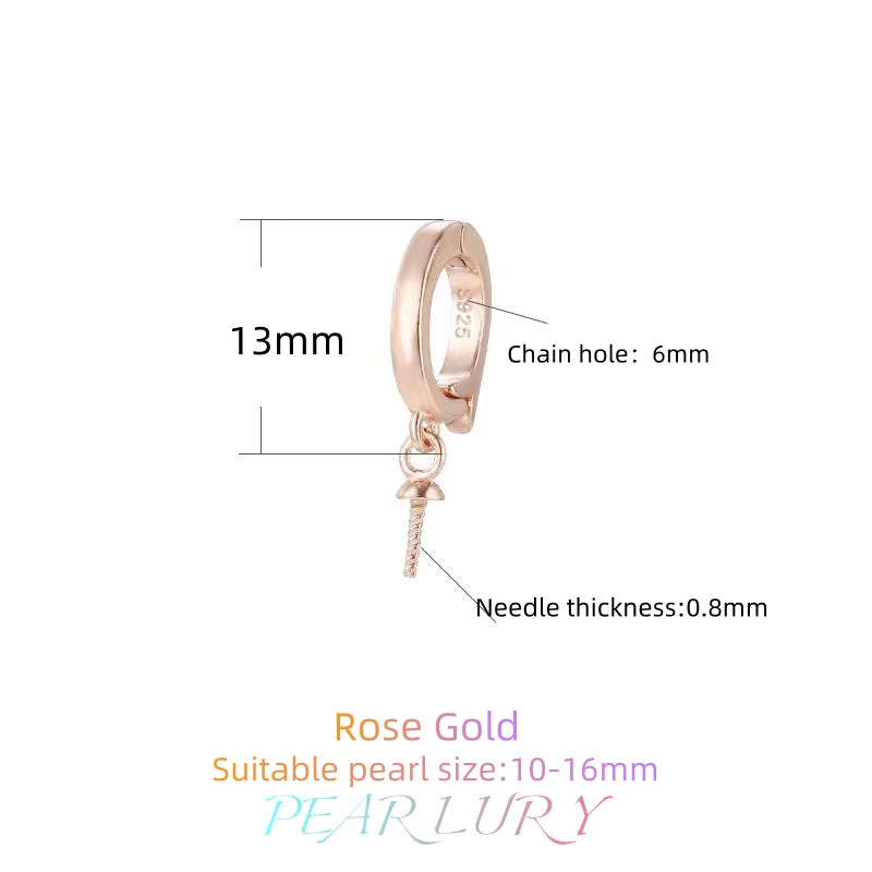 S925 sterling silver pearl necklace universal buckle DIY accessories（without pearl）