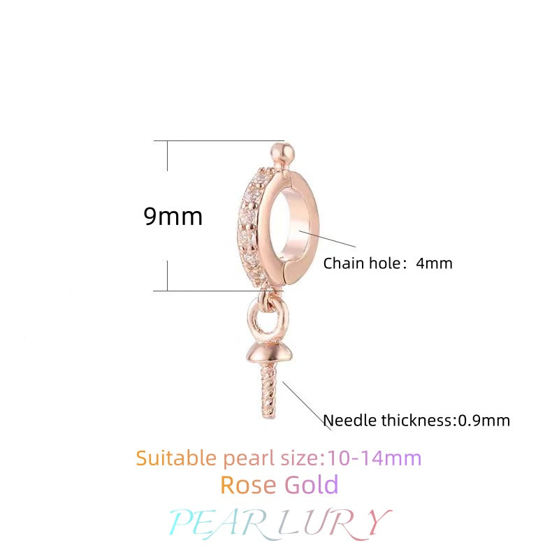 S925 sterling silver pearl necklace universal buckle DIY accessories（without pearl）