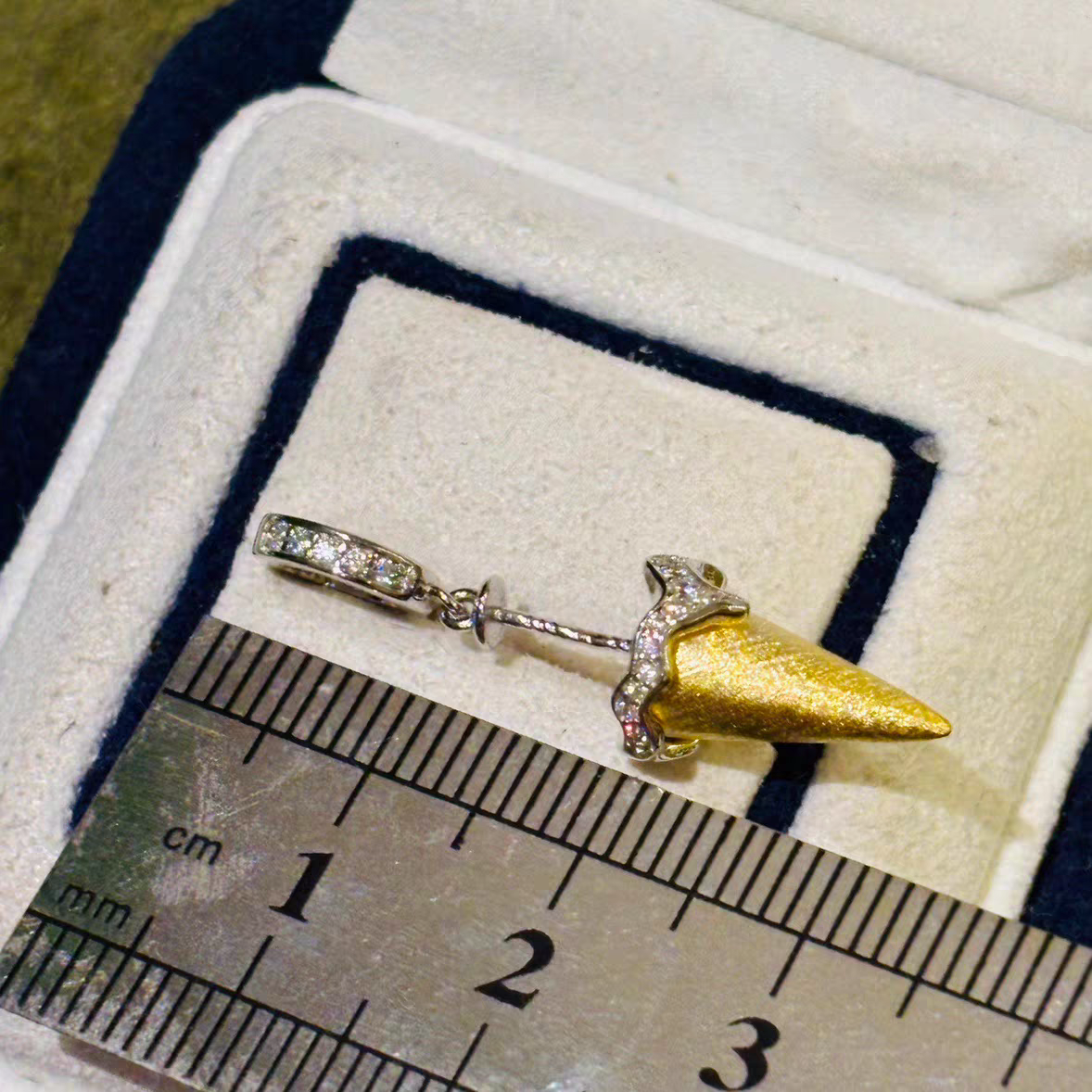 S925 Silver Ice Cream Pearl Pendant Universal Buckle Empty Support Accessory