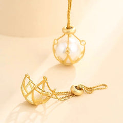 [A4] String Bag Design S925 Sterling Silver Cage Accessory  (Without Pearl)