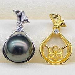 [A10]  Fishtail Design S925 Sterling Silver Clasp Accessory  (Without Pearl)